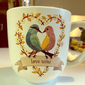 Ceramic love birds mug